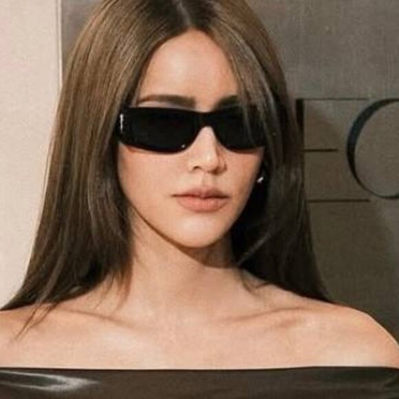 Saint Laurent SLM140 003 Sunglasses Havana Rectangle Frame, Grey Lenses main image 7